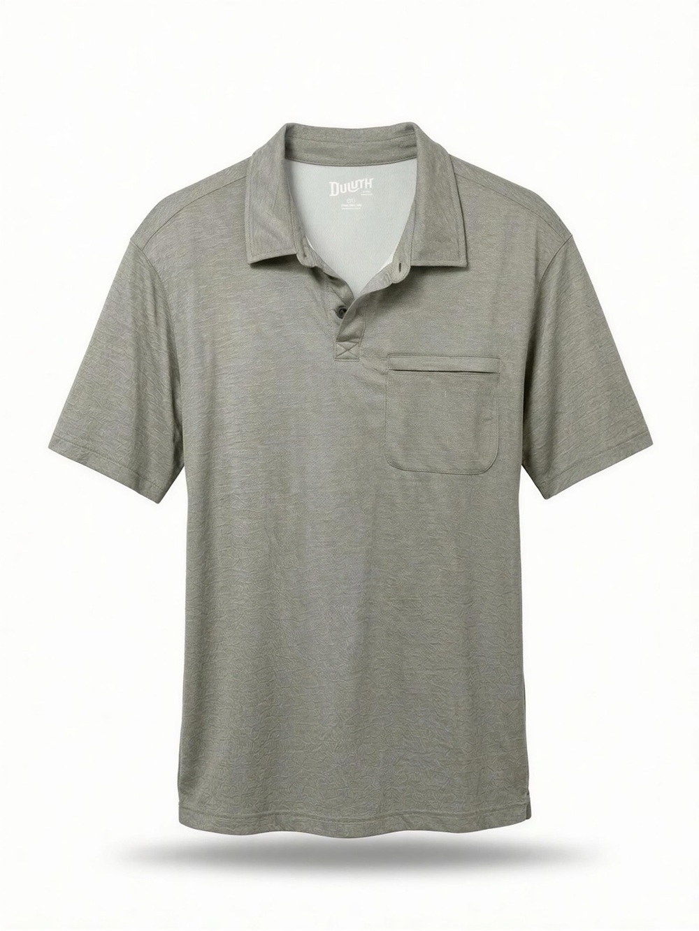 Dutch Bros Men's Grey Polo with Chest Pocket